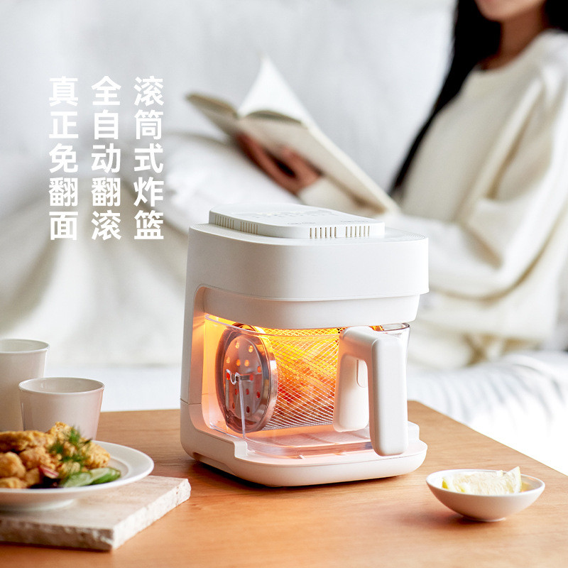 Olayks Instant olayks Air Fryer Glass ในครัวเรือนที่มองเห็นได้มัลติฟังก์ชั่นสมาร์ทหม้อทอดไฟฟ้าไม่มีพ