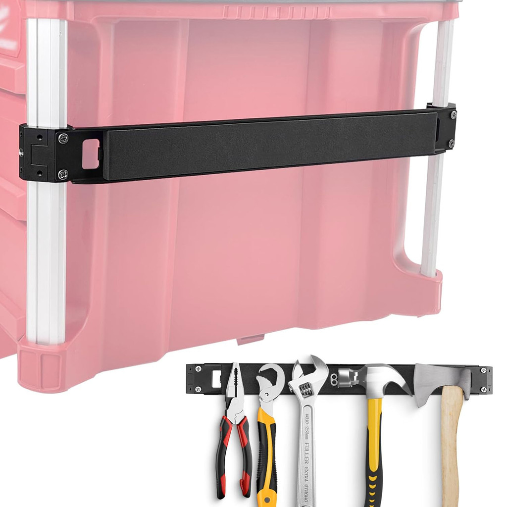 Magnetic Bar Mount เหมาะสําหรับกล่องเครื่องมือ Milwaukee Packout, แถบผู้ถือเครื่องมือแม่เหล็กที่มีประสิทธิภาพทํางานบนราง Packout, เครื่องมือเก็บ Handy