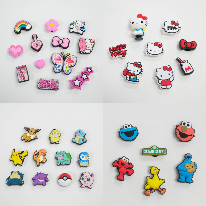 หัวเข็มขัดรองเท้าจาก Pokémon, Hello Kitty และ Paw Patrol | อุปกรณ์เสริมสำหรับรองเท้า