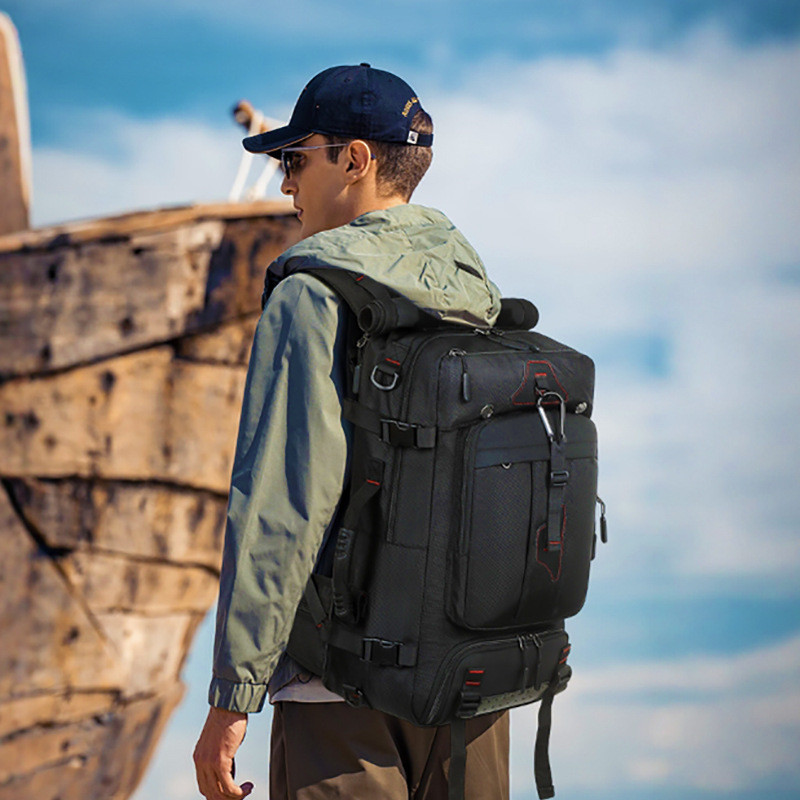 MY available 60L Large Capacity Travel Backpack ช่องใส่รองเท้ากันน้ํา fit 17inc h Laptop Bagpack Rol