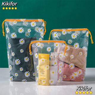 KIKIFOR ถุงเก็บรองเท้า, กระเป๋าหูรูดใสกันน้ํา, การ์ตูนสร้างส…