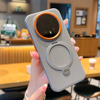 วงเล็บหมุนเคสโทรศัพท์แม่เหล็กสําหรับHonor Magic 8 7 6 Pro GT Pro X70 X60 Pro X9D X9C 5Gกรอบโลหะฝาครอบป้องกันHigh Endปุ่มโลหะอิสระเปลือก