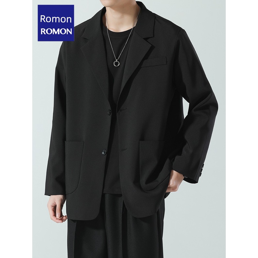 blazer เกาหลี blazer บลาเซอร์ลำลอง Lomon สำหรับผู้ชาย ออกแบบเพื่อความคล่องตัวในฤดูใบไม้ผลิและใบไม้ร่