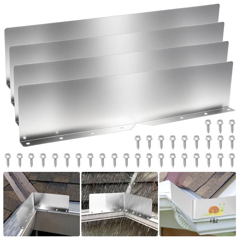 F&Z 4 ชิ้น Rainwater Valley Gutter Splash Guard Rain หยด Gutter Guard,Rain หยด Gutter Guard สําหรับ 