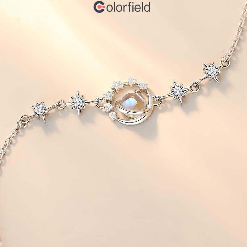 Colorfield สร้อยข้อมือ ดาวพลูโต หัวใจ ประดับเพทาย หรูหราแสง ระดับไฮเอนด์ เครื่องประดับแฟชั่น สำหรับผู้หญิง-COD - รูปที่ 4