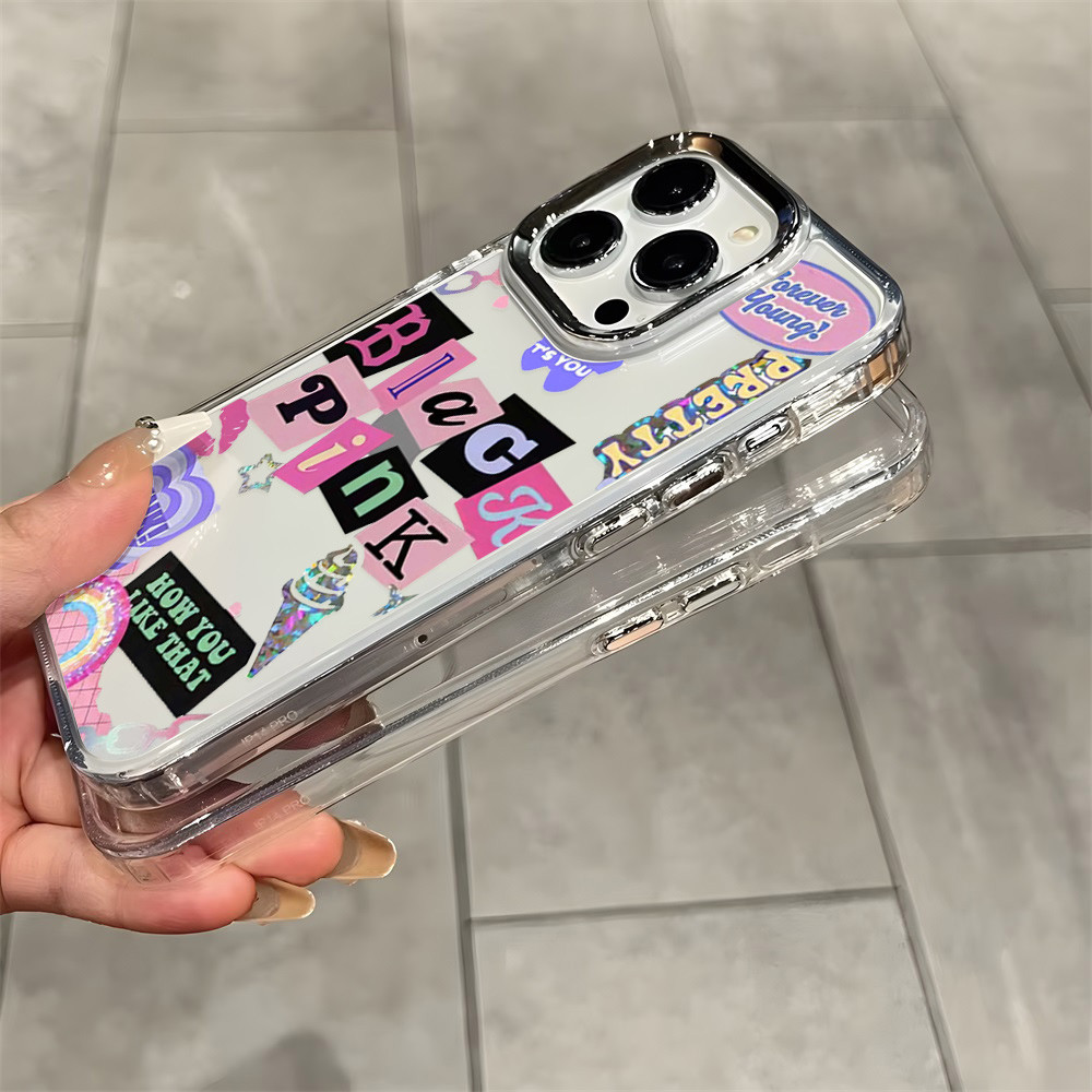 INS สำหรับ Oppo A3X A3 A5 Pro 4G 5G A60 A40 A56 A55 A54 A53 A16 A18 A57 A38 A79 เคสโทรศัพท์มือถือลายการ์ตูนใสกันกระแทก - รูปที่ 6