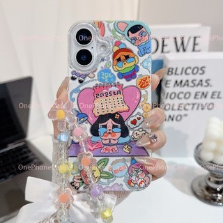 [ส่งฟรี] เคส iPhone 17-11 กลิตเตอร์ใส สายคล้องมือปรับระดับได้ RLHXSF083