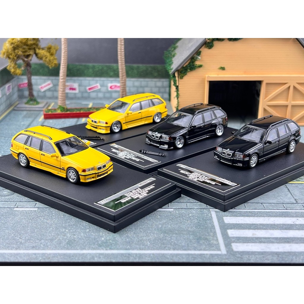 พร้อมสต็อก Mortal 1: 64 BMW 3 Series E36 Touring Touring รุ่นสี่ประตูโมเดลรถโลหะผสม