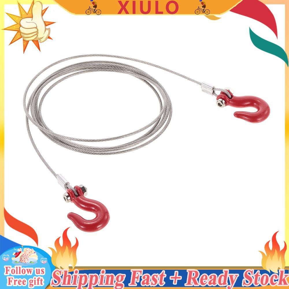 Xiulo 1/10 RC Trailer Hook TOW CHAIN ​​Shackle สำหรับ Axial SCX10 TF2 Crawler Part