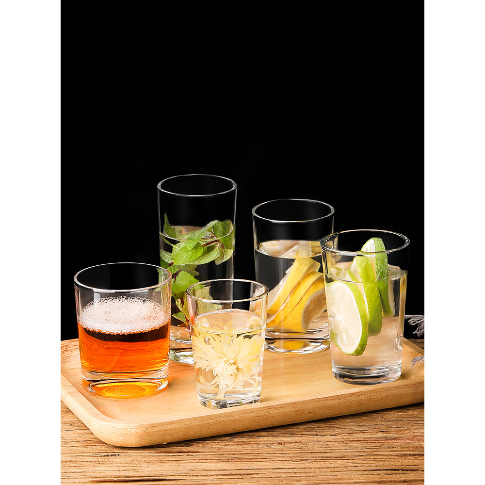 แก้วน้ําใส tumbler แก้วทรงตรงใสแบบกระจกนิรภัย