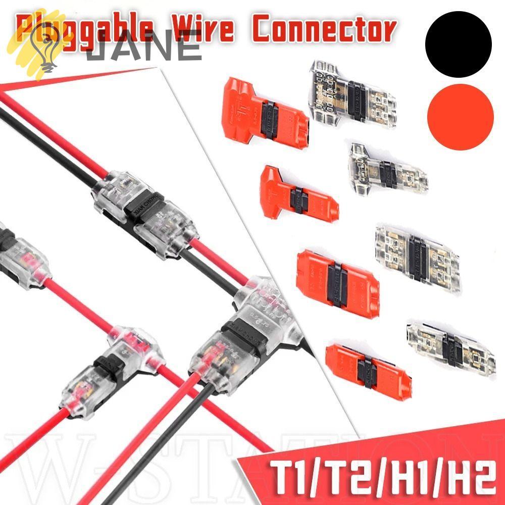 JANE 1 ชิ้นสายไฟ Crimp, 8-22AWG รถเชื่อมต่อ Pluggable Wire Connector, ทนทาน 2Pin Quick Splice สําหรั