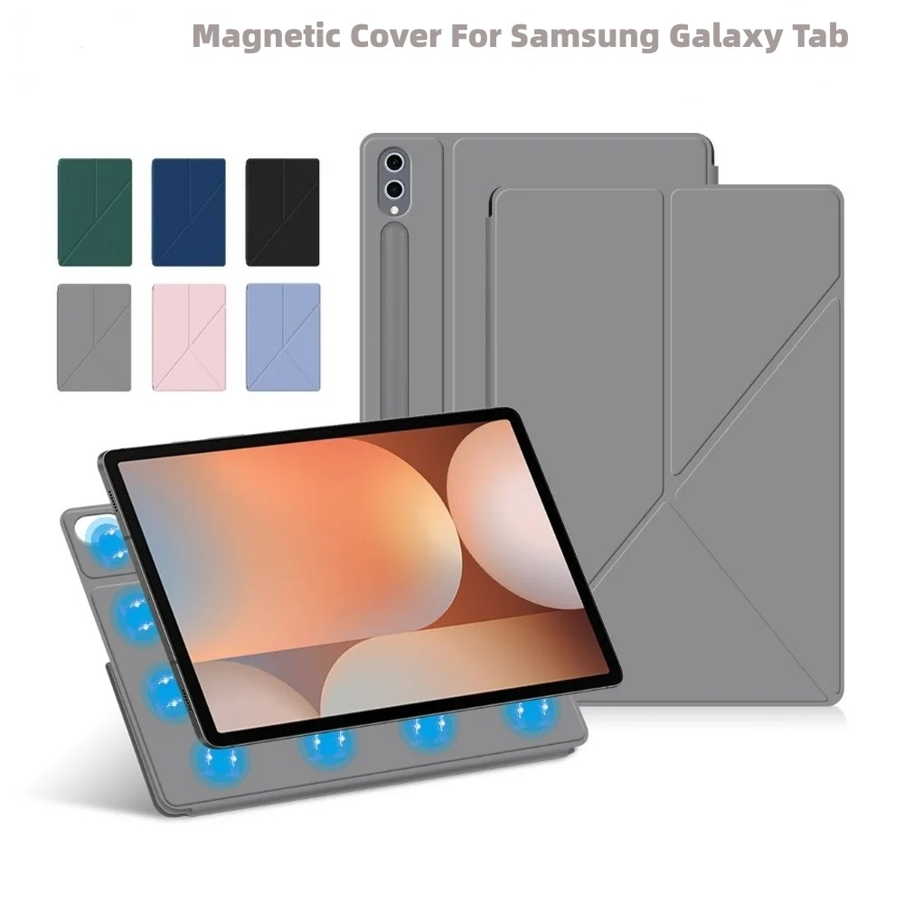 SAMSUNG กรณีแม่เหล็กสําหรับSamsung Galaxy Tab S10/S9/ S8+ FE Plus Ultra 12.4 "13.1"14.6 นิ้วS7 S8 S9 S10 FE 10.9Talbetขาตั้งสมาร์ทฝาครอบ