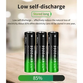 18650 9900mAh Li-ion แบตเตอรี่ชาร์จ 3.7V สําหรับไฟฉายไฟฉายแบตเตอรี่ + 4 ช่อง USB charger