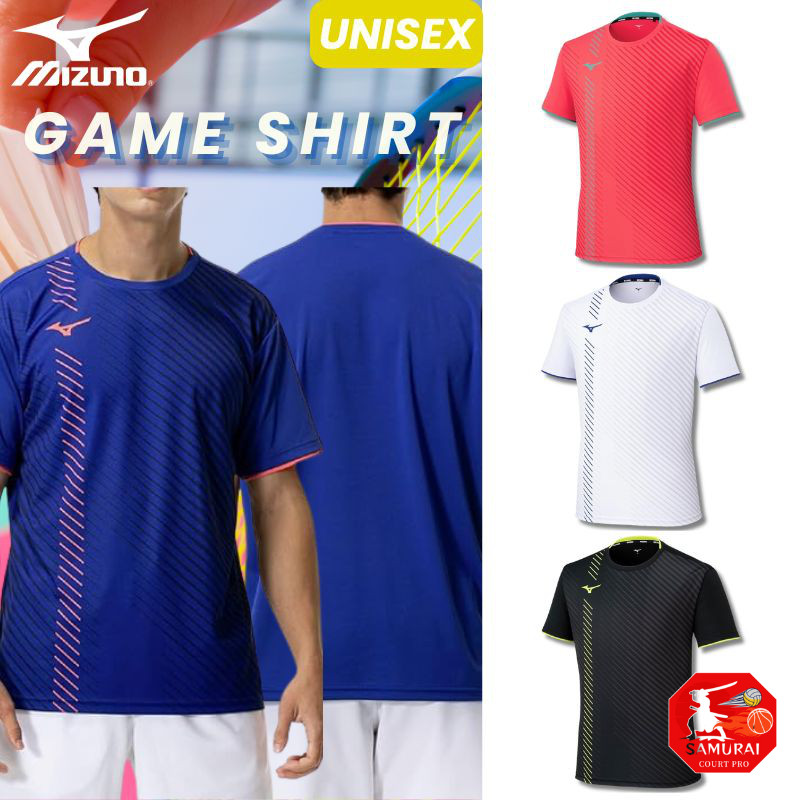 [Mizuno] Tennis Badminton Wear Game Shirt Moisture-Wicking Dynamo Motion Fit Club Activities 62JAC02