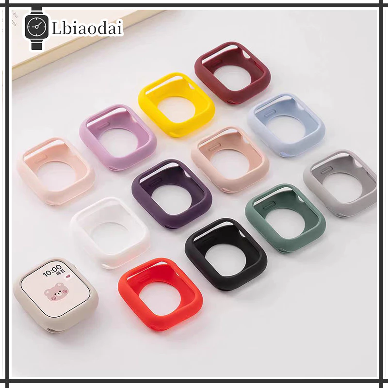กรณีขนมนุ่ม for Apple Watch IWatch Ultra/SE 3 2 Series 11 10 9 8 7 6 5 49มม 46 42 45 44 40 41 38มม วัสดุยางซิลิโคนฝาครอบ
