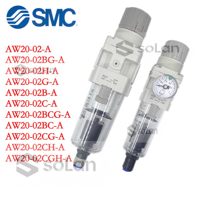SMC AW20-02-02B-02C-02BCG-02BC-02CG-02CH-02CGH-02BG-02H-02G-A กรองวาล์วลดแรงดัน