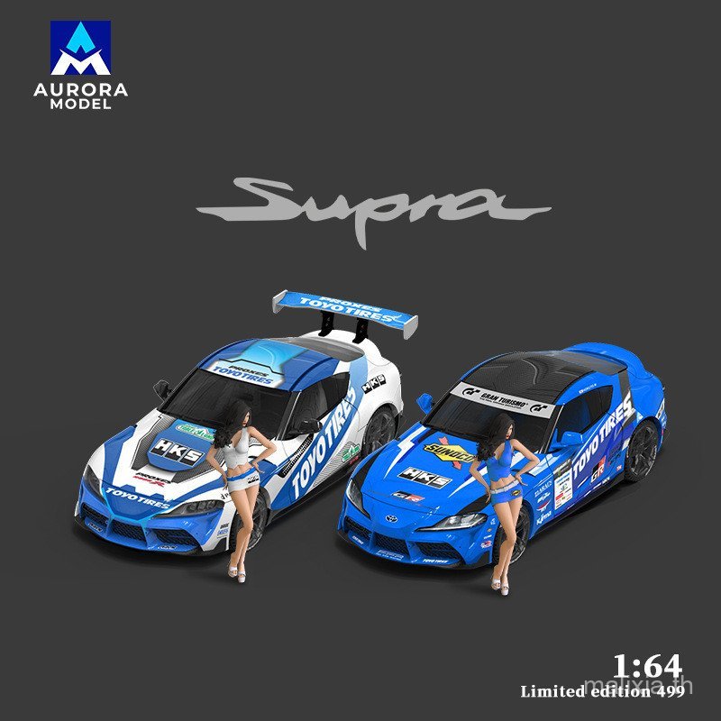 [ของเล่นของ LiLi] AM 1: 64 Toyota Supra A90 Toyo Tyre D1GP Drift Racing Alloy Car Model 251107
