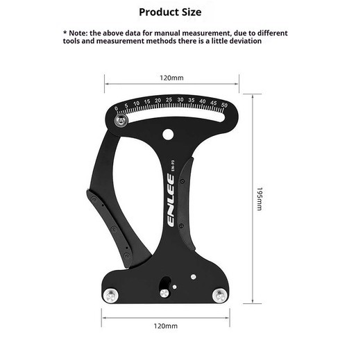 เครื่องมือปรับความตึงซี่ลวดล้อจักรยานอลูมิเนียม มิเตอร์วัดความตึงซี่ลวด ENLEE - รูปที่ 4