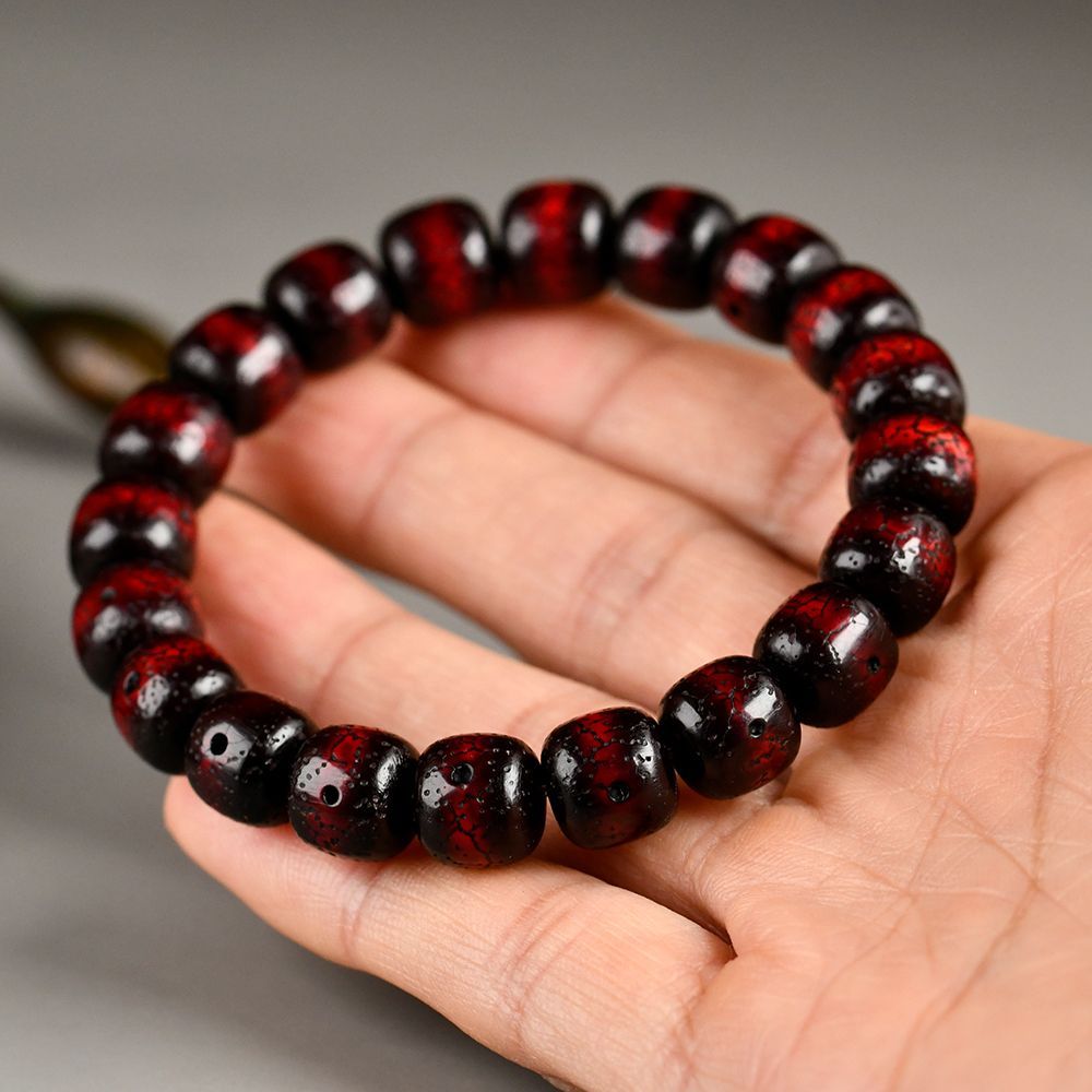 Xingyue Bodhi Handstring Yuhua Wrung แบบทึบและเปิด ลูกปัดบาร์เรลหยก 50043