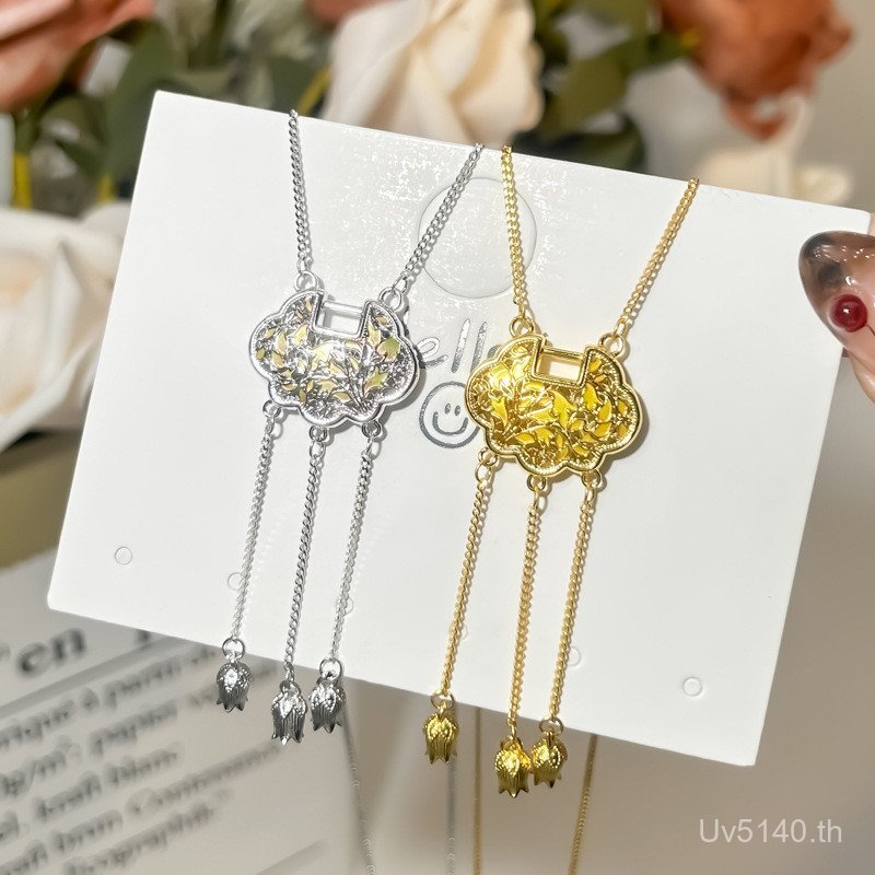 All-Match จี้เงินสเตอร์ลิง Clavicle CHAIN เสื้อกันหนาวผู้หญิง Lily of the Valley ที่ไม่ซ้ํากันสร้อยค