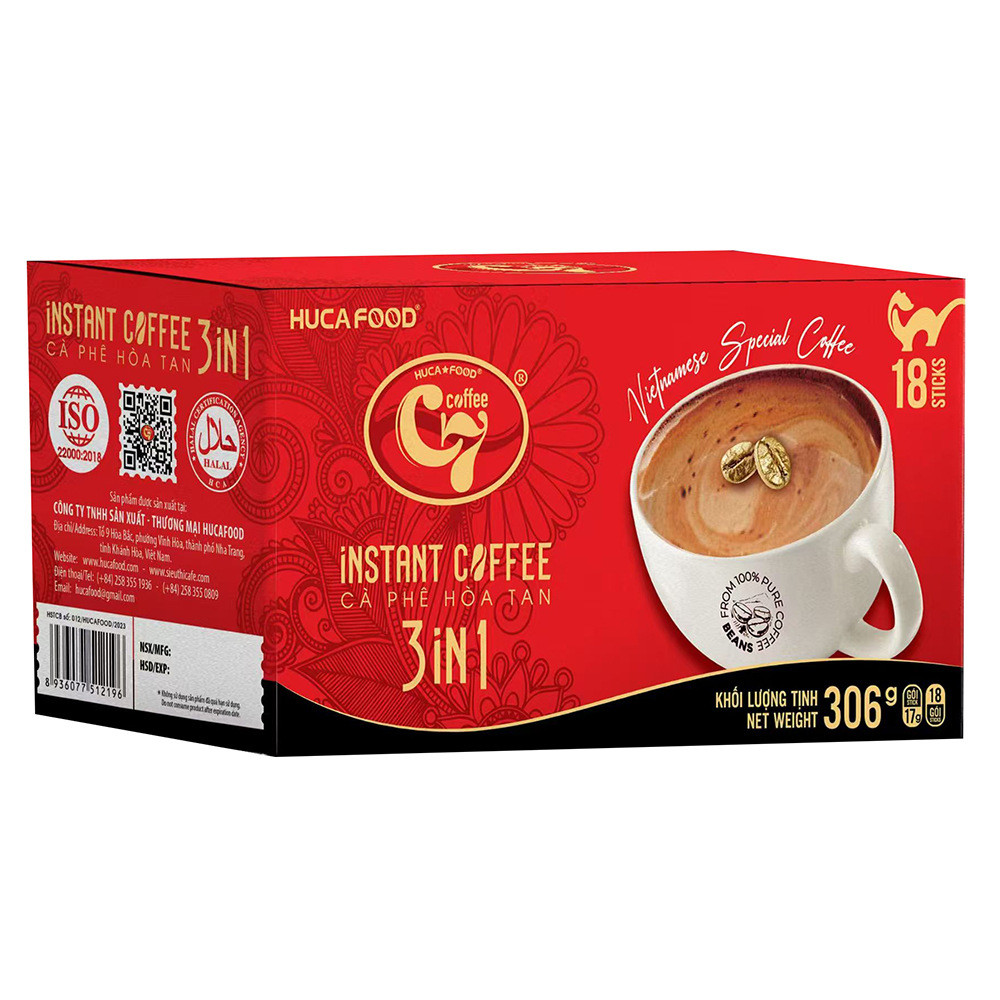 เวียดนามนําเข้ากาแฟแมวอึสามในหนึ่งเดียวกาแฟสําเร็จรูป306กรัม/กล่องเวียดนามนําเข้าแมวอึสามในหนึ่งเดีย