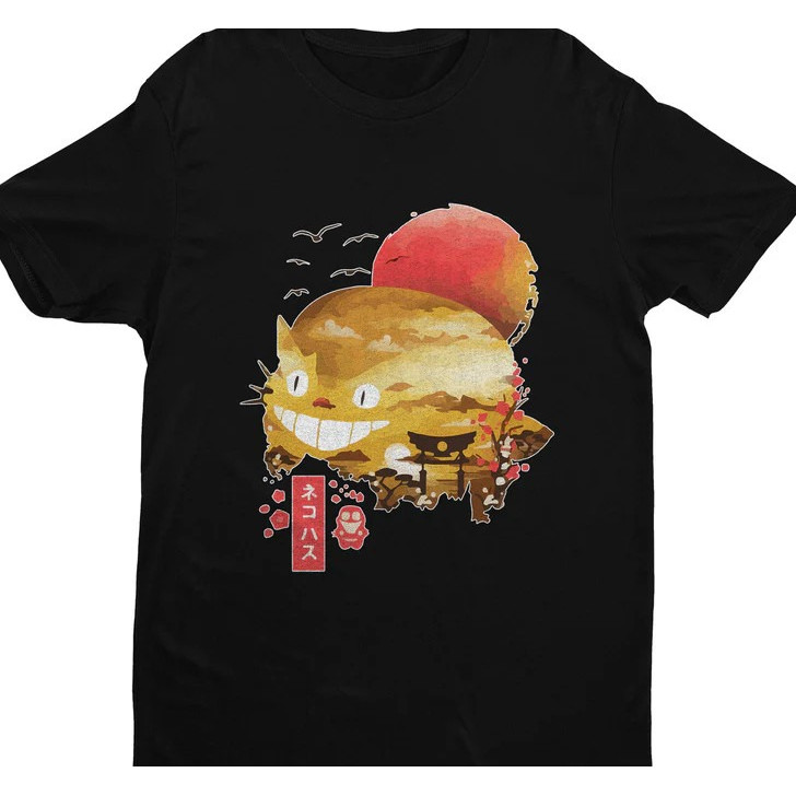 เสื้อยืดสไตล์เกาหลีจากอนิเมะ My Neighbor Totoro ที่.Bus.Station ใส่สบาย