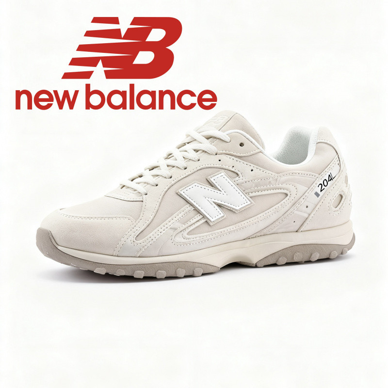 ของแท้ 100% New Balance NB 204L White U204LMMC รองเท้าผ้าใบสำหรับผู้ชาย และผู้หญิง