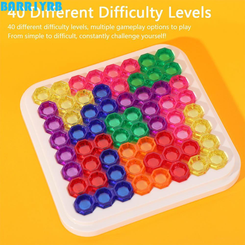 BARR1YRB บล็อกเกมกระดาน Sudoku,พลาสติกเรขาคณิตสไลด์เกมกระดานปริศนา,การวิเคราะห์รูปร่าง 40 ท้าทายแบบพ