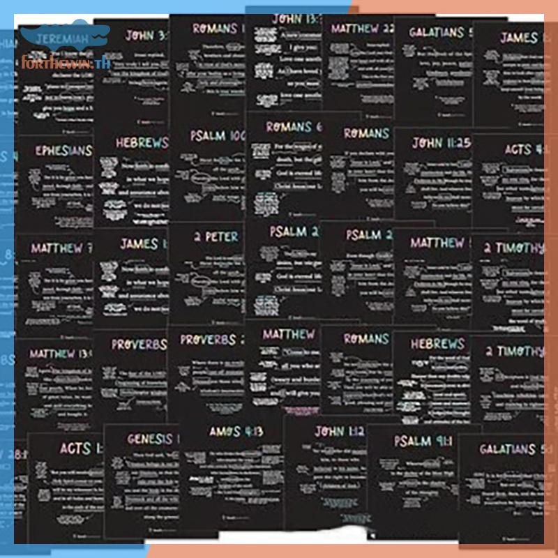 Forthewin 50 การ์ดสคริปต์ ped Bible Verse สําหรับทุกสัปดาห์แห่งปี Bible หน่วยความจํา Verse การ์ดคริส