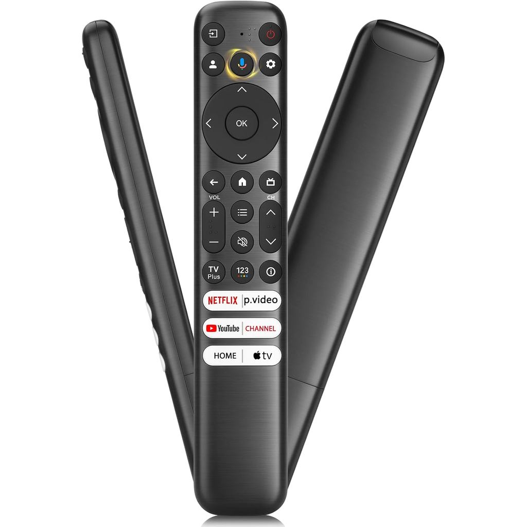 รีโมทเปลี่ยนเสียงสําหรับ TCL Google TV Remote, เข้ากันได้กับ TCL Q6/Q7/QM8/S3/S4 Series (ไม่ใช้ได้กั