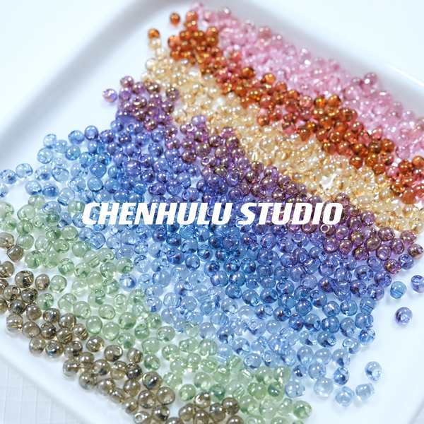 [ลูกปัดข้าว 2025] นําเข้า MGB ลูกปัดข้าวหยดน้ําลูกปัดสีรุ้ง DIY เครื่องประดับหูทอมือสร้อยข้อมือสร้อย