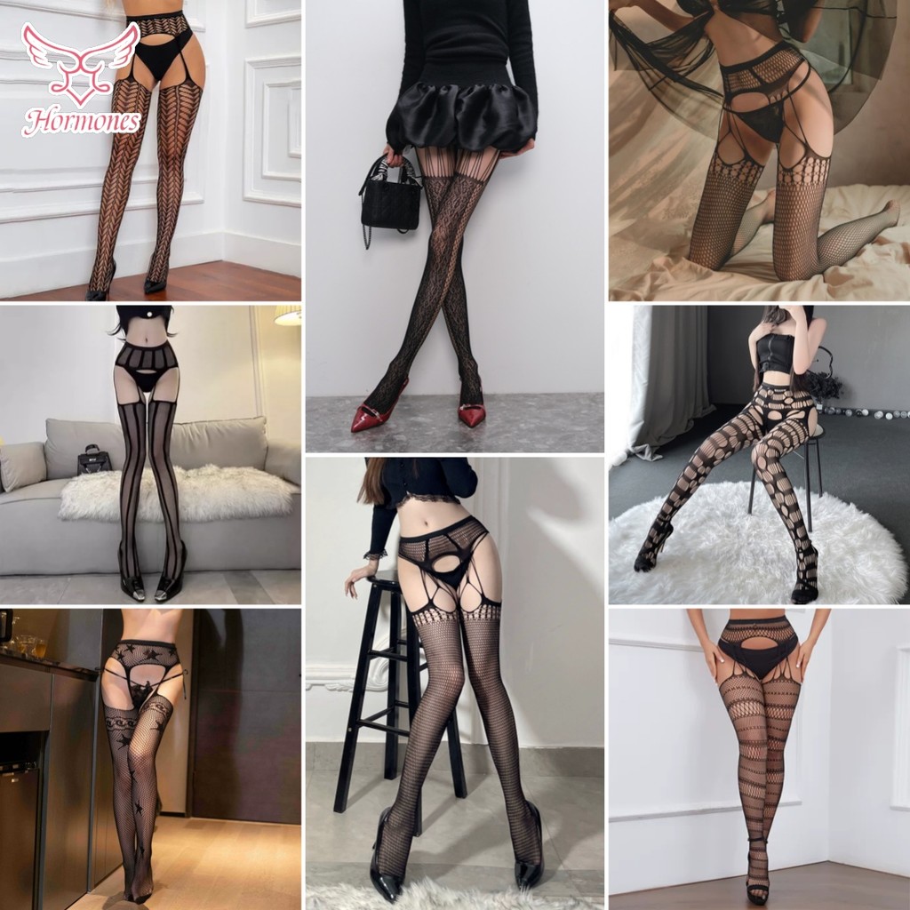 Hormones💟💟ถุงน่องsexy ถุงน่องตาข่าย ขาเรียวยาว มีให้เลือกหลายสไตล์ ใส่สบาย สวมใส่ได้ทุกวัน อเนกประสงค์