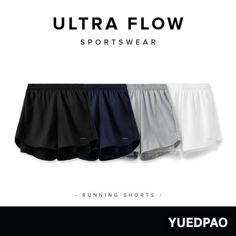 【Fast shipping】Yuedpao Sportswear กางเกงออกกำลังกายขาสั้น กางเกงวิ่ง 2in1 มีซับใน พร้อมกระเป๋าด้านข้