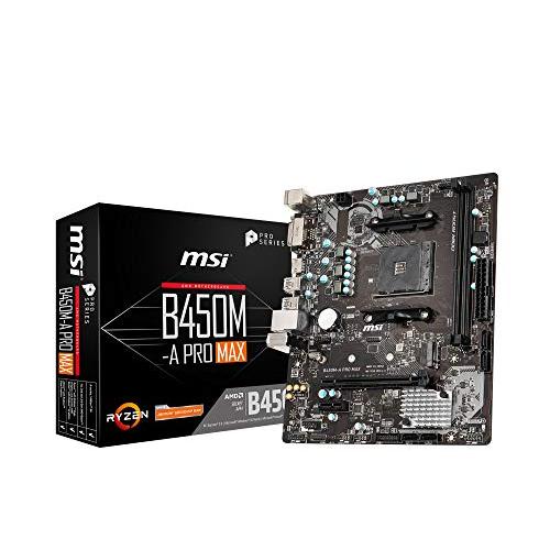 MSI B450M-A PRO MAX M-ATX Motherboard [Equipped with AMD B450 Chipset] MB4827