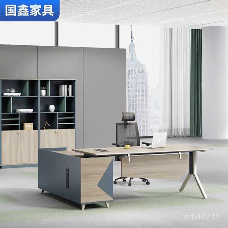 Office Manager แฟชั่นโต๊ะเก้าอี้ตารางรวมกัน President Boss Big Workbench Supervisor คอมพิวเตอร์ที่เร