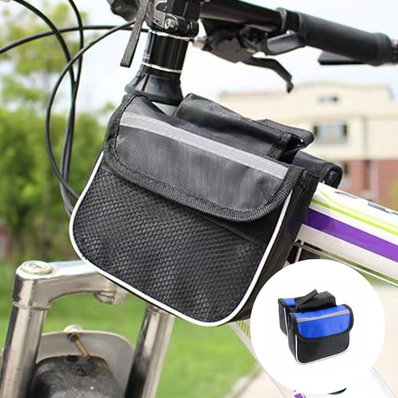 EDB* Bikes Commuters Bag Frame Bag Waterproof Front Crossbars Bag Strap on Frame Bag