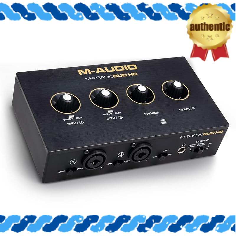 M-AUDIO M-Track Duo HD audio interface, USB-C compatible, 24-bit/192kHz, 2-in/2-out (XLR/TRS compati