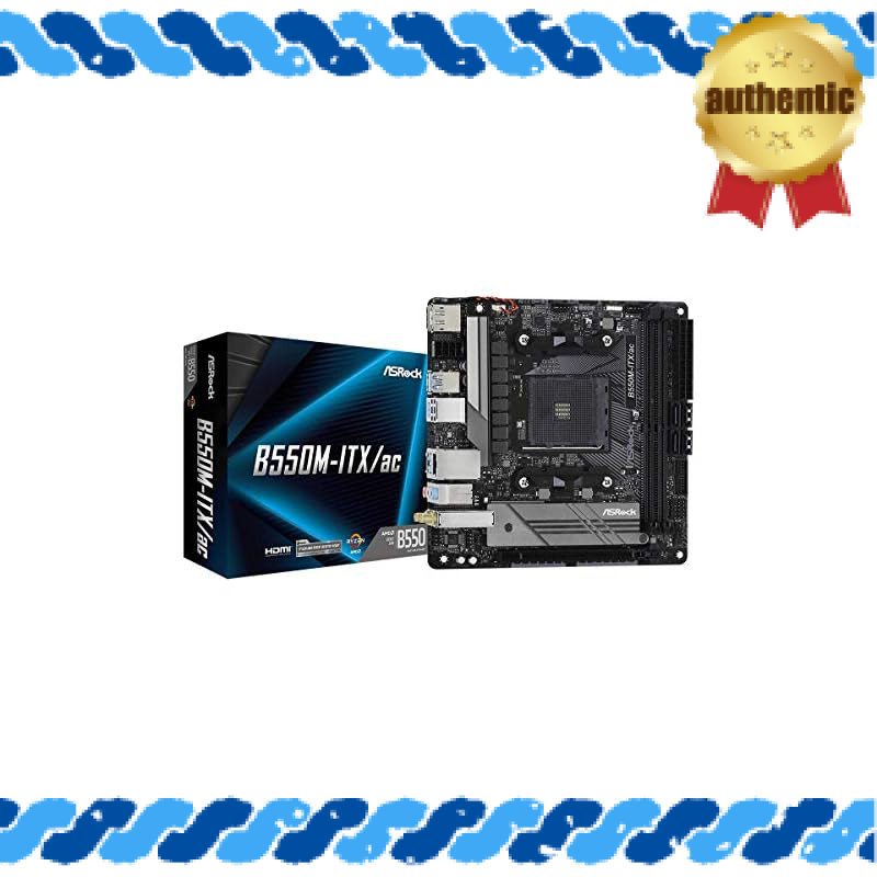 ASRock AMD Ryzen 5000 Series (Socket AM4) Compatible B550 Chipset Mini-ITX Motherboard [Domestic Aut