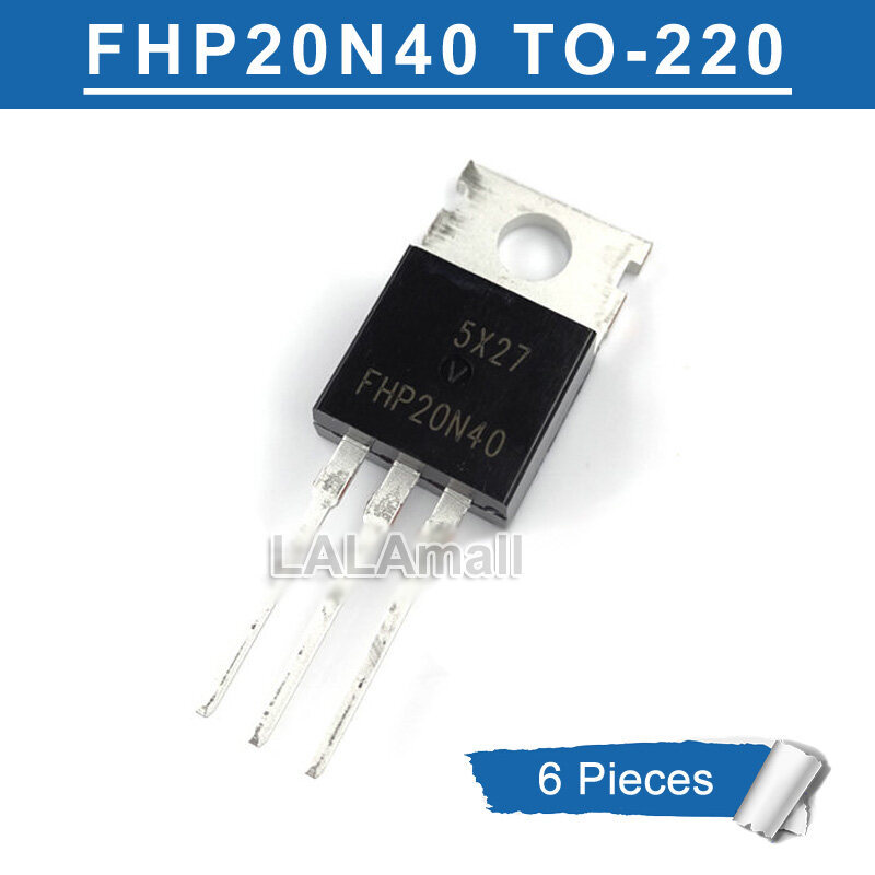 6 ชิ้น FHP20N40 TO-220 20A/400V MOSFET ทรานซิสเตอร์ใหม่เดิม