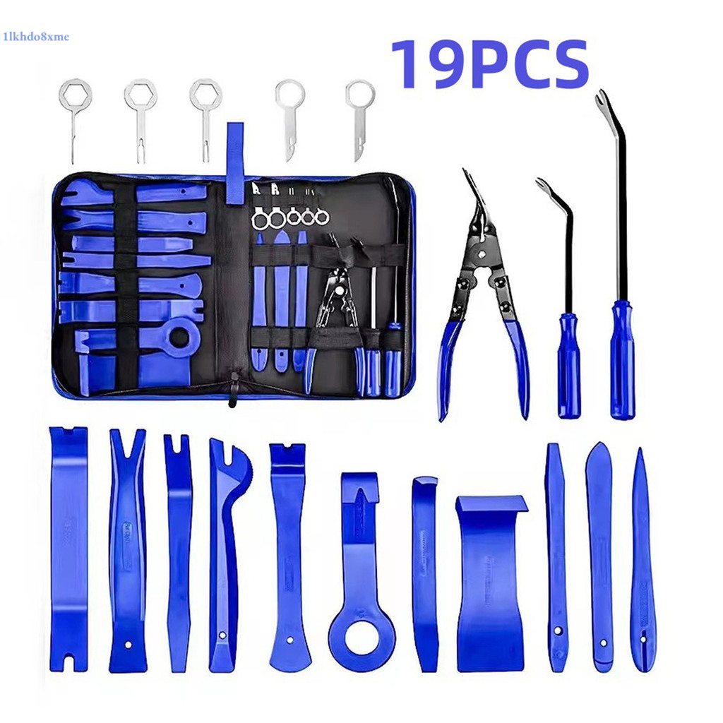 19Pcs Car Hand Tool Car Disassembly Tools Set DVD Stereo Refit Kits Interior Plastic Trim Panel Dashboard Removal Tool