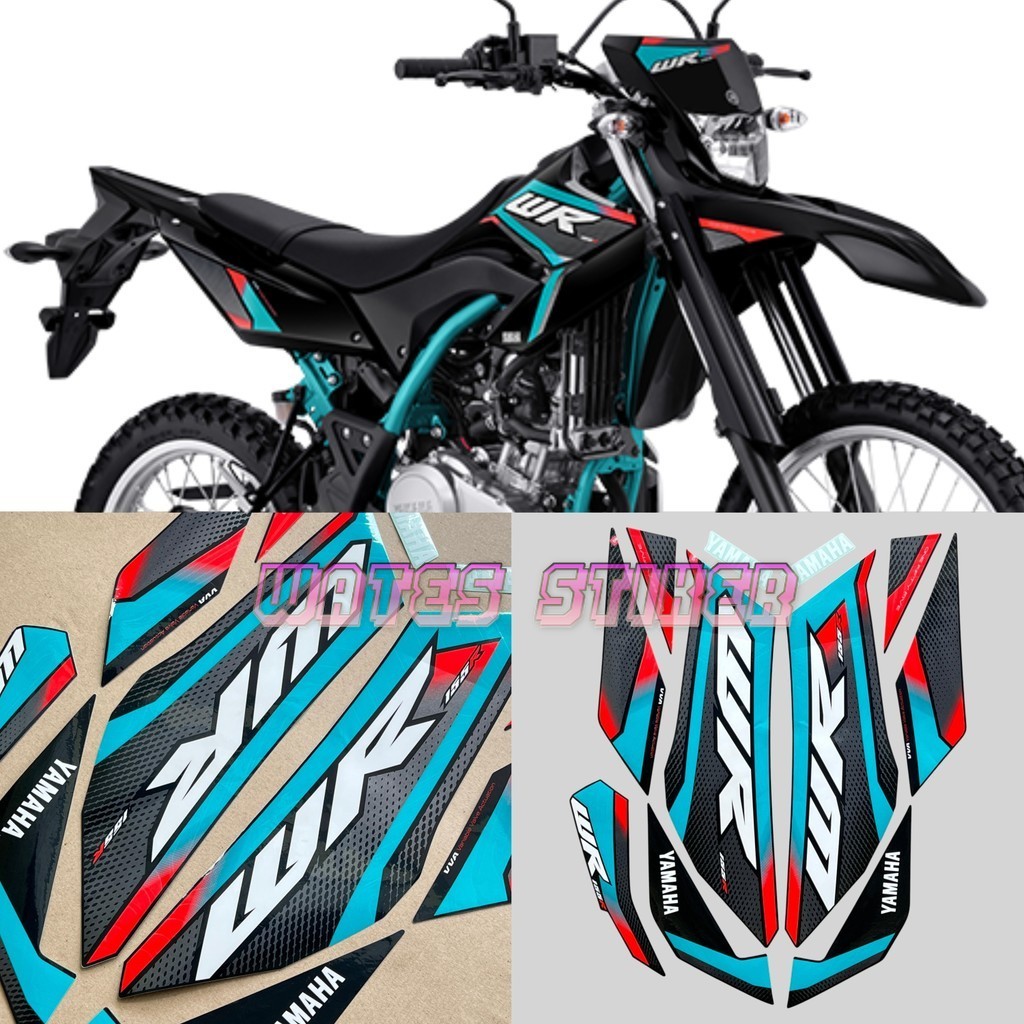 MERAH Striping Sticker Yamaha WR 155R 155 R 2025 สีดําสีเขียวขุ่นสีแดง trim Fullset รถจักรยานยนต์มาต