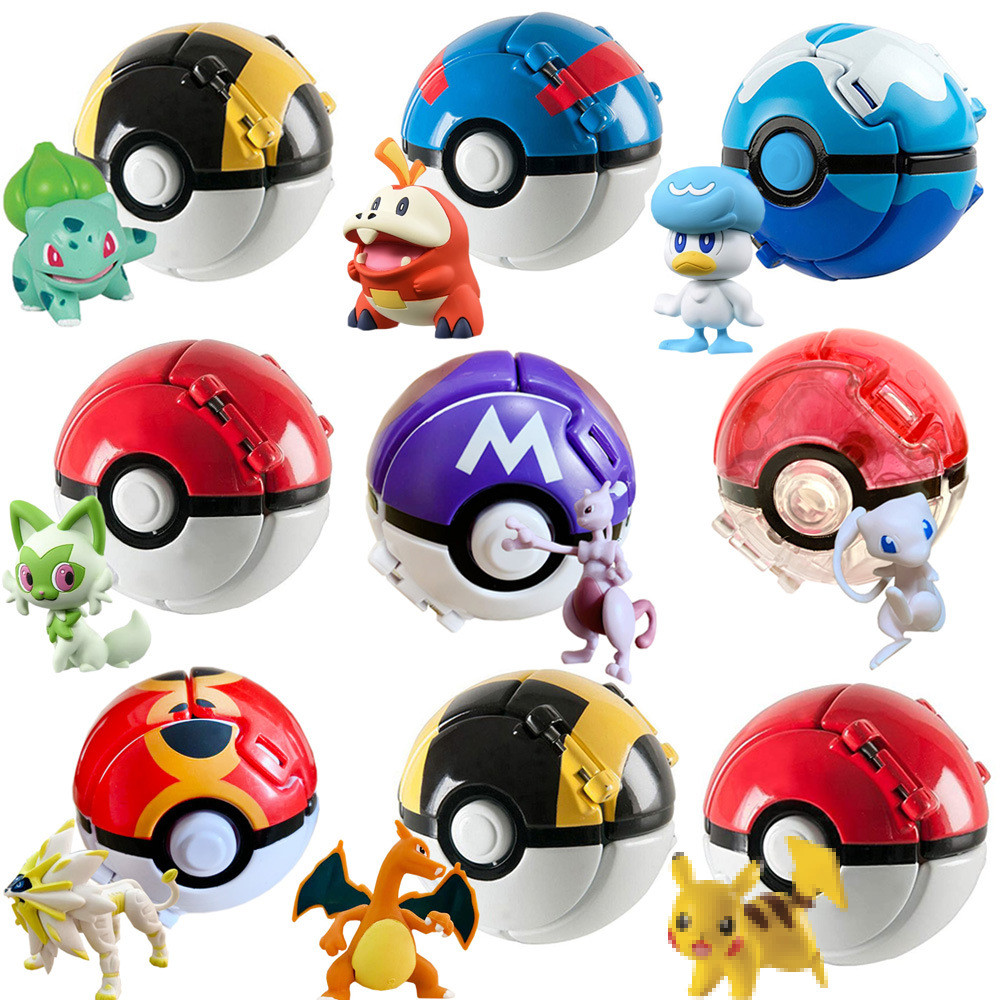 Flip Pokemon Ball Pokemon Pokemon Pokemon ตุ๊กตารูปตุ๊กตาโมเดลของเล่น