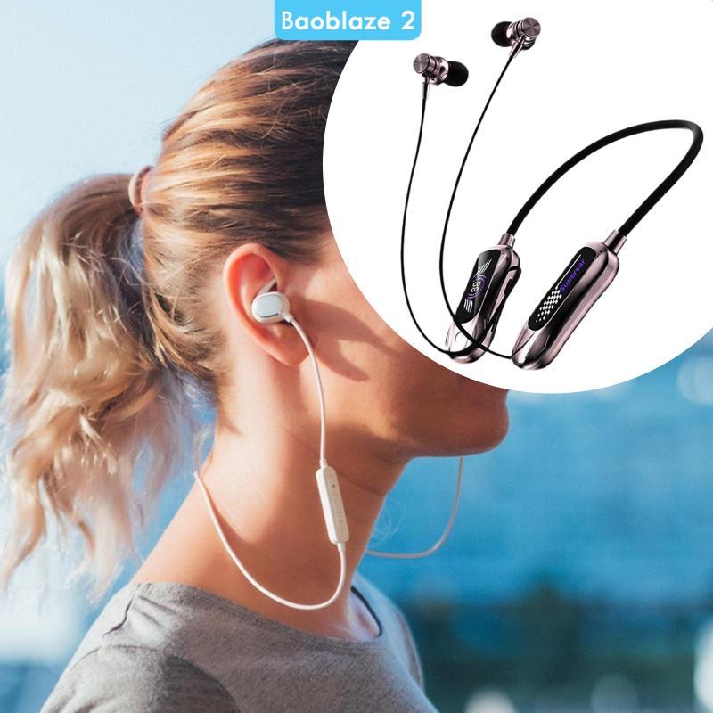 [baoblaze2] ชุดหูฟังแบบคล้องคอไมค์สเตอริโอคอแขวนอุปกรณ์ Podcast หูฟังกีฬาสําหรับการปั่นจักรยานการประ
