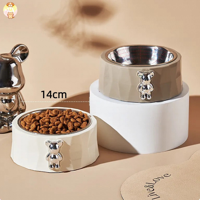 สไตล์ใหม่สัตว์เลี้ยงชามสแตนเลสแมวสุนัขบนโต๊ะอาหาร - รูปที่ 3