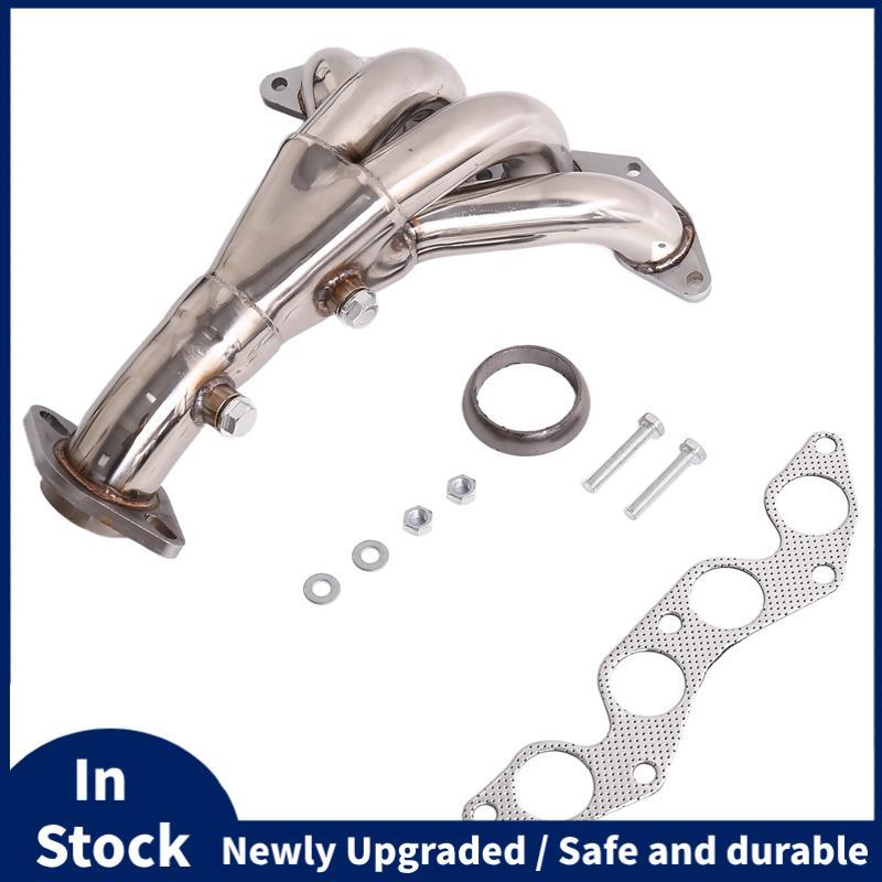 สแตนเลส Race Manifold Header ท่อไอเสียพร้อมปะเก็นสําหรับ EX 2001-2005 1.7L SOHC D17AXQ