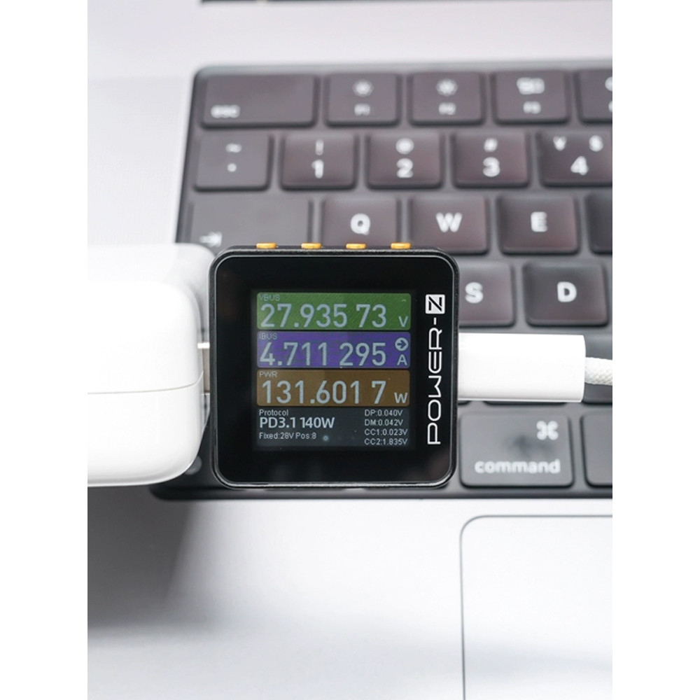 เครื่องทดสอบ Usb typec แอมป์มิเตอร์แรงดันไฟฟ้า KM003C