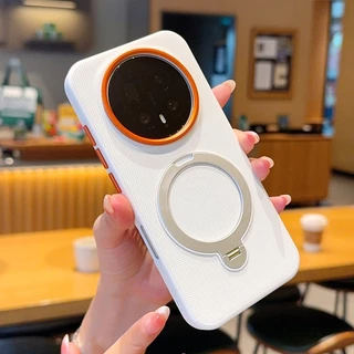 วงเล็บหมุนเคสโทรศัพท์แม่เหล็กสําหรับHonor Magic 8 7 6 Pro GT Pro X70 X60 Pro X9D X9C 5Gกรอบโลหะฝาครอบป้องกันHigh Endปุ่มโลหะอิสระเปลือก