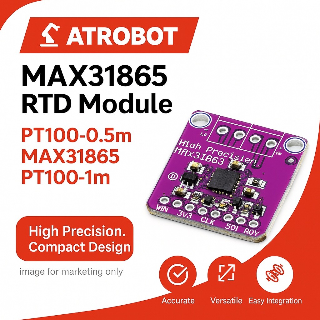 MAX31865 โมดูลวัดอุณหภูมิ RTD PT100-PT1000 3.3V แม่นยำสูง สำหรับ Arduino