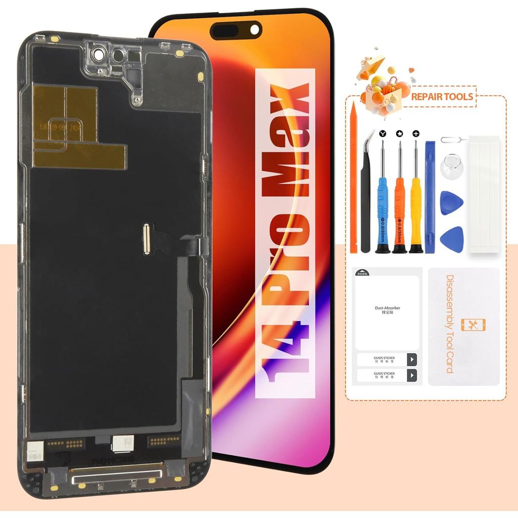 Incellหน้าจอสําหรับiPhone 14 Pro Maxเปลี่ยนหน้าจอสําหรับ14 Pro Maxหน้าจอLCD A2894,A2651,A2893,A2895 