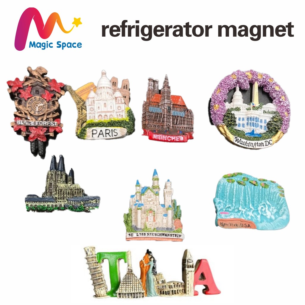 [ในสต็อก] USA Washington, ปราสาท Neuschwanstein, ฝรั่งเศส, อิตาลี, แม่เหล็กติดตู้เย็นเรซิน 3D – คอลเลกชันแม่เหล็กตู้เย็นของที่ระลึกการเดินทาง ราคา ถูกที่สุด ดีลบีเคเค